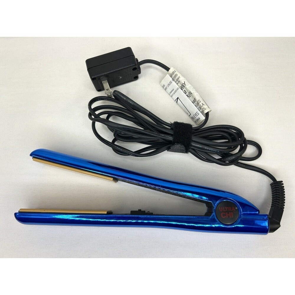 CHI Ultra Blue Hair Straightener 1” Flat Iron Ceramic Long Cord GF1325